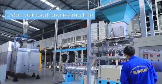 Dry Pet Cat Dog Food Fish Feed Extruder Equipment Plant Animal Pet Dog Food Pellet Production Line Machine